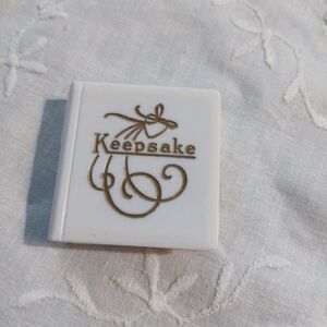 White Keepsake Box with Gold Design